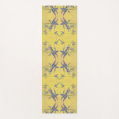 Tapis De Yoga Bleu rustique et Jaune (Devant)