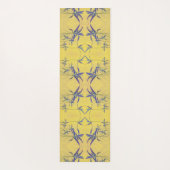 Tapis De Yoga Bleu rustique et Jaune (Dos)