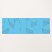 Tapis De Yoga Bleu, simple, élégant, abstrait motif (Dos (Horizontal))
