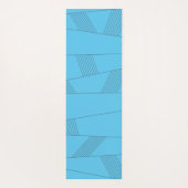 Tapis De Yoga Bleu, simple, élégant, abstrait motif (Dos)