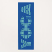 Tapis de yoga bleu tendance pour exercices et entr (Devant)