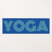 Tapis de yoga bleu tendance pour exercices et entr (Devant (Horizontal))
