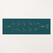 Tapis De Yoga Bleu Turquoise foncé, Chakra Yogi Vinyasa Flow Yog (Devant (Horizontal))