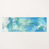 Tapis De Yoga Bleu Vert Blanc Moderne Abstrait Design Modèle (Devant (Horizontal))