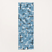 Tapis De Yoga Bleu vert noir blanc Motif unique (Devant)