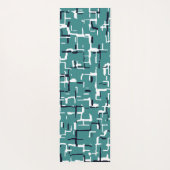 Tapis De Yoga Bleu vert noir blanc Motif unique (Dos)