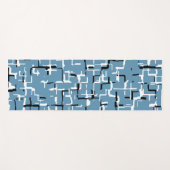 Tapis De Yoga Bleu vert noir blanc Motif unique (Devant (Horizontal))