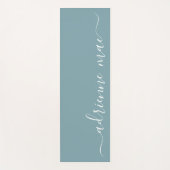 Tapis De Yoga Bleu Vert Nom Personnalisé Prière Ou (Devant)