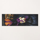 Tapis De Yoga Blonde sorcier Citrouille pourpre (Devant (Horizontal))