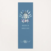 Tapis De Yoga Blue Buddha Head With Lotus Personalized (Devant)