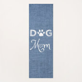 Tapis De Yoga Blue Burlap Chien Maman Yoga Mat (Devant)