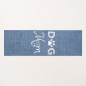 Tapis De Yoga Blue Burlap Chien Maman Yoga Mat (Devant (Horizontal))