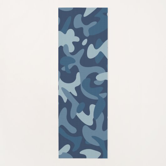 Tapis De Yoga Blue Camouflage Pattern (Devant)