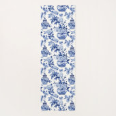 Tapis De Yoga Blue Chinoiserie Monogram Name (Dos)