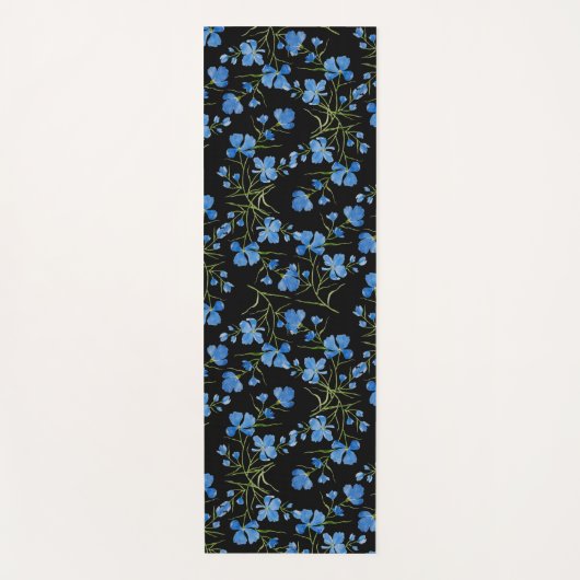 Tapis De Yoga Blue Cosmos Flowers (Devant)