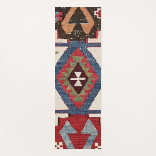 Tapis De Yoga Blue Diamond Arrow Konya // 19e siècle (Devant)