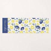 Tapis De Yoga Blue French Country Lemon Pattern Name  (Devant (Horizontal))