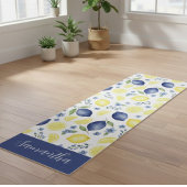 Tapis De Yoga Blue French Country Lemon Pattern Name 