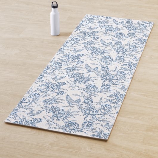 Tapis De Yoga Blue French Toile (En situation)