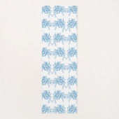 Tapis De Yoga Blue French Toile Pattern (Dos)