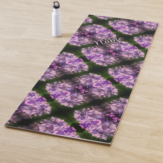 Tapis De Yoga Blue Hydrangea Petals Art Abstrait Personnalisé (En situation)