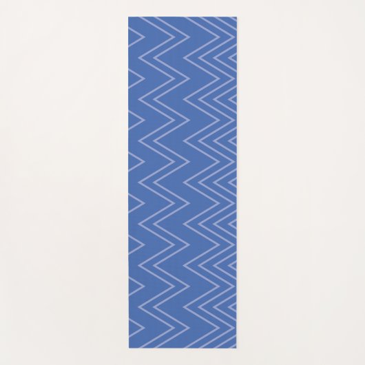 Tapis De Yoga Blue, moderne, simple, cool, trendy zigzag (Devant)