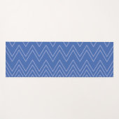 Tapis De Yoga Blue, moderne, simple, cool, trendy zigzag (Devant (Horizontal))