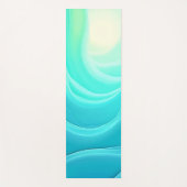 Tapis De Yoga Blue Ocean Serenity Waves Abstrait Design (Devant)