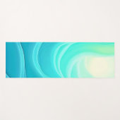 Tapis De Yoga Blue Ocean Serenity Waves Abstrait Design (Devant (Horizontal))
