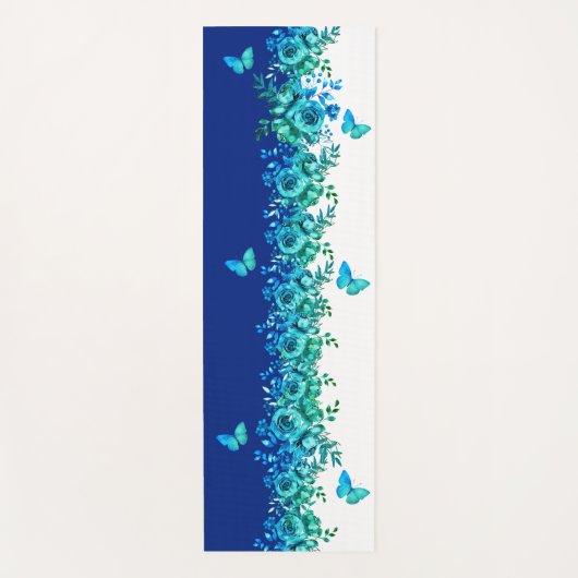 Tapis De Yoga Blue Petal Symphony  (Devant)