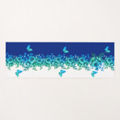 Tapis De Yoga Blue Petal Symphony  (Devant (Horizontal))
