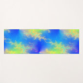 Tapis De Yoga Blue Sky & Golden Yellow Lightning Bolts (Devant (Horizontal))