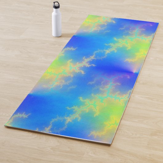 Tapis De Yoga Blue Sky & Golden Yellow Lightning Bolts (En situation)