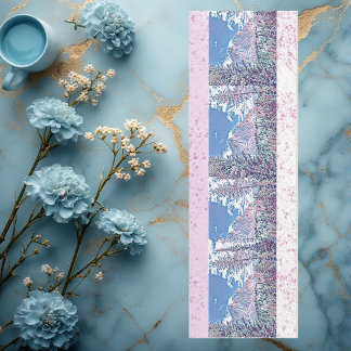 Tapis De Yoga Blue Sky White Méditation Montagne de neige Retrai