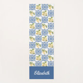 Tapis De Yoga Blue Tile French Country Lemon Pattern Name (Devant)
