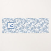 Tapis De Yoga Blue Toile French Custom Name (Devant (Horizontal))