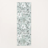 Tapis De Yoga Blue White Flowers  (Devant)