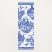 Tapis De Yoga Blue Willow Animal Rabbit Cerf Fox Bird Toile (Devant)