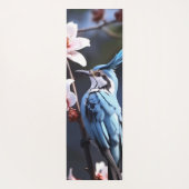 Tapis De Yoga Bluejay et Fleurs sur mesure (Dos)