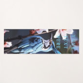 Tapis De Yoga Bluejay et Fleurs sur mesure (Devant (Horizontal))