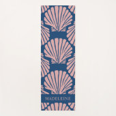 Tapis De Yoga Blush Pink Tropical Seashells Custom (Devant)