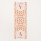 Tapis De Yoga Bohème aquarelle pascal marocain poach rose (Devant)