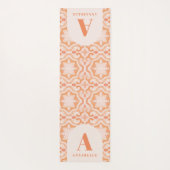 Tapis De Yoga Bohème aquarelle pascal marocain poach rose (Dos)