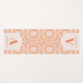 Tapis De Yoga Bohème aquarelle pascal marocain poach rose (Devant (Horizontal))