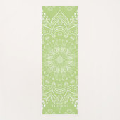 Tapis De Yoga Bohemian Lime Green Belle Mandala (Devant)