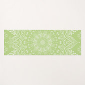 Tapis De Yoga Bohemian Lime Green Belle Mandala (Devant (Horizontal))