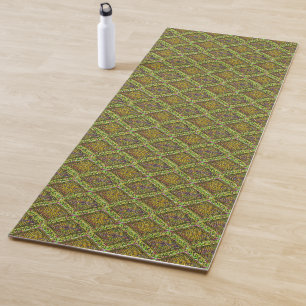 Tapis De Yoga Boho africain   Tissu boueux   Style Ankara