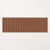 Tapis De Yoga Boho Africain Tons Terre Deux Designs (Devant (Horizontal))