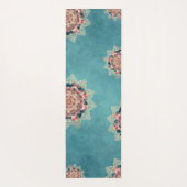 Tapis De Yoga Boho Aquarelle Nebula Gold Flower Mandala Yogi (Dos)