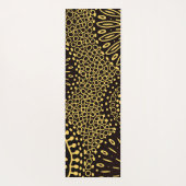 Tapis De Yoga Boho Black Gold Ethnic Floral Yoga Mat (Dos)